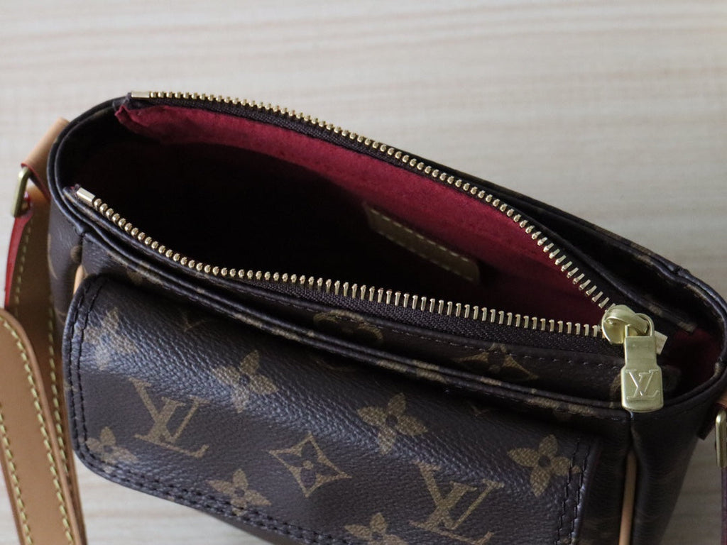 LOUIS VUITTON LV 25S SHOULDER BAG 19 IN BROWN MONOGRAM CALFSKIN GOLD HARDWRE