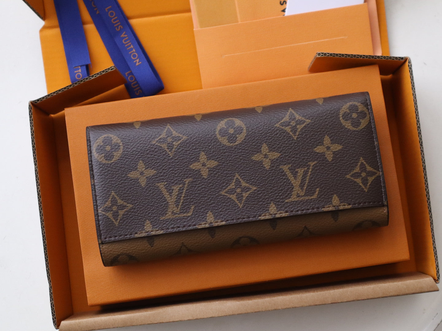 LOUIS VUITTON EMILIE WALLET 19 IN CHOCOLATE BROWN MONOGRAM CALFSKIN