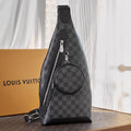 LOUIS VUITTON DUO CROSSBAG 42 IN GREY BLACK DAMIER GRAPHITE CANVAS