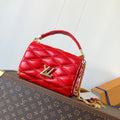 LOUIS VUITTON LV 25S GO-14 MM 23 IN CRIMSON RED QUILTED LAMBSKIN GOLD HARDWRE