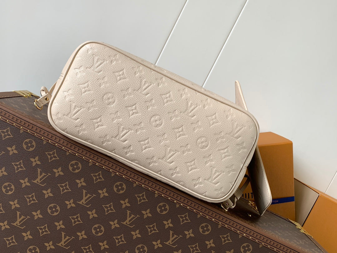 LOUIS VUITTON NEVERFULL 32 LIGHT BEIGE MONOGRAM EMPREINTE LEATHER