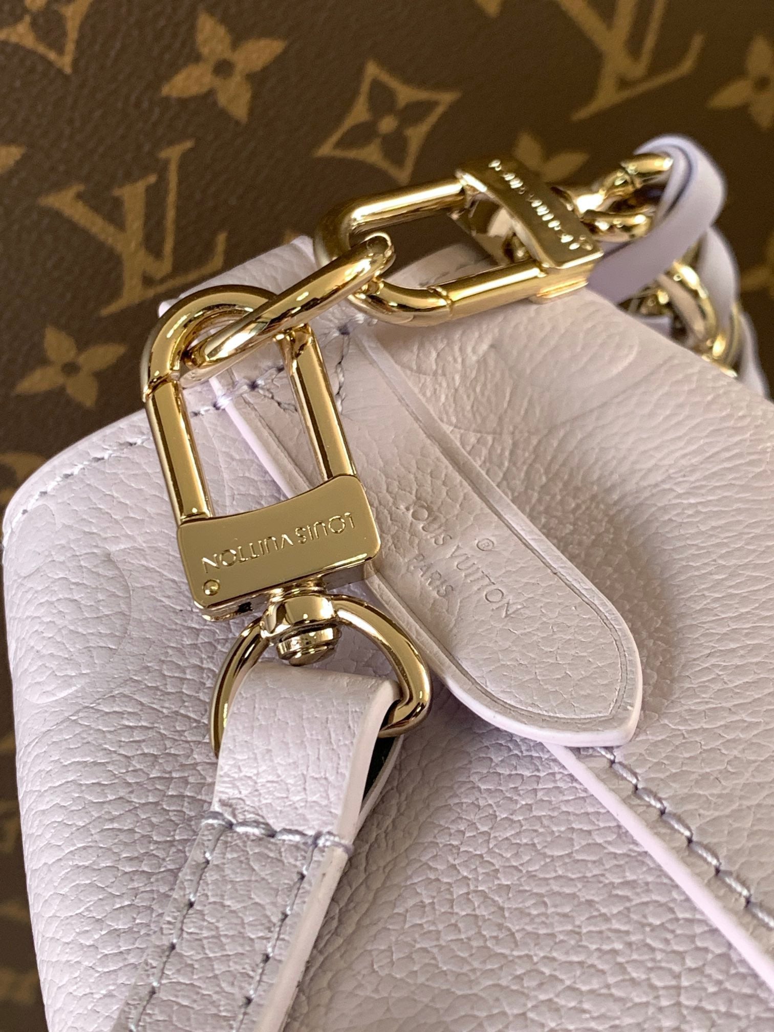 LOUIS VUITTON LV 25S NÉONOÉ BB 20 IN MISTY PURPLE CALFSKIN GOLD HARDWARE