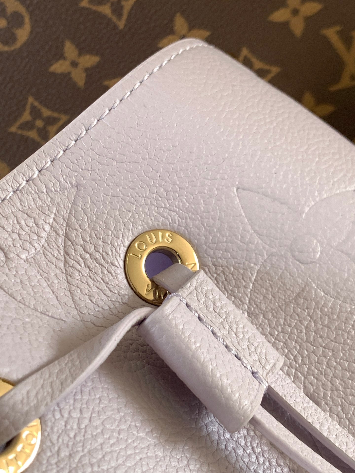 LOUIS VUITTON LV 25S NÉONOÉ BB 20 IN MISTY PURPLE CALFSKIN GOLD HARDWARE