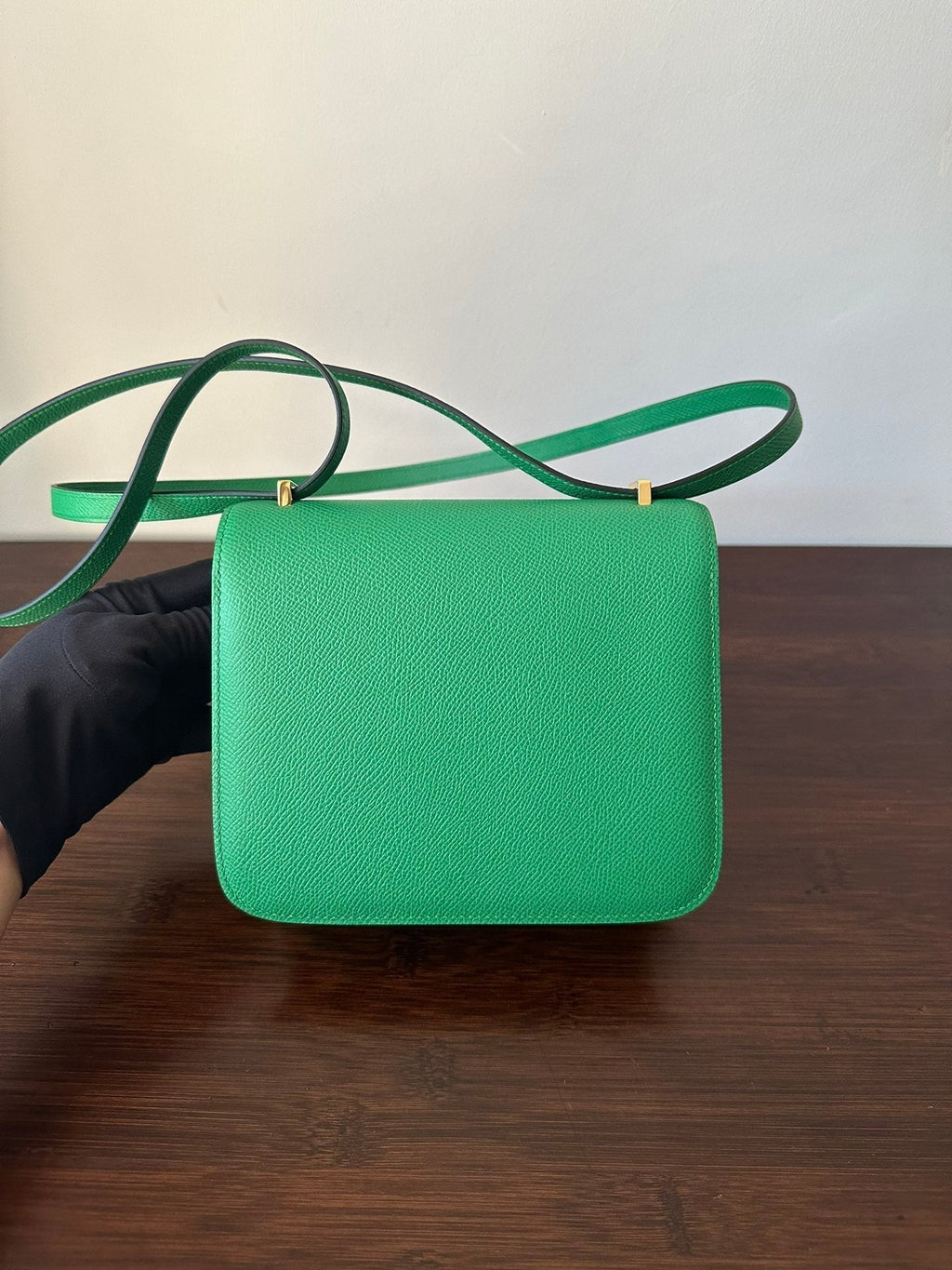 HERMES CONSTANCE 18 GREEN EPSOM GOLD HARDWARE